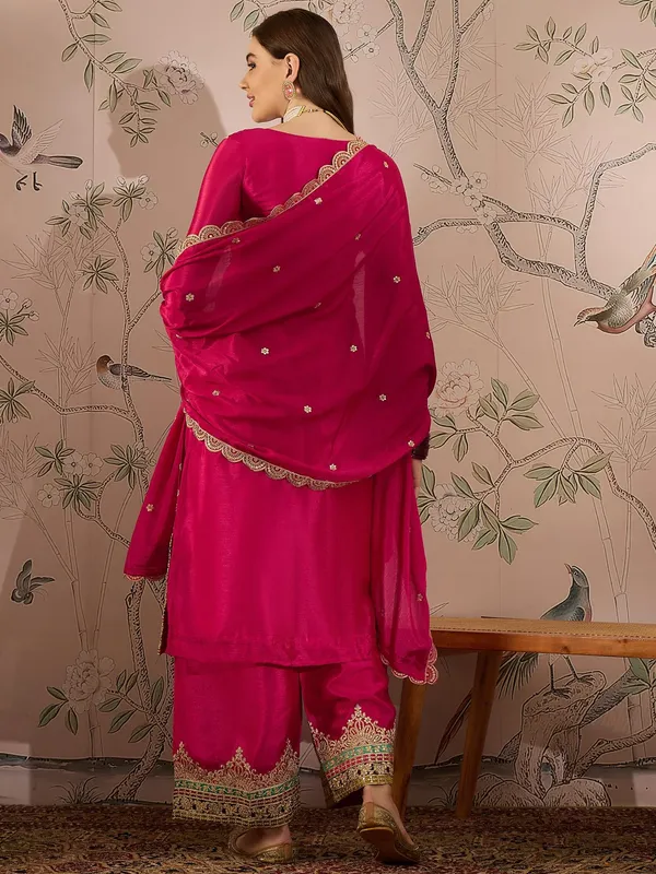 Exquisite_Pink_Chinon_Embroidered_Kurta_And_Palazzo_Set