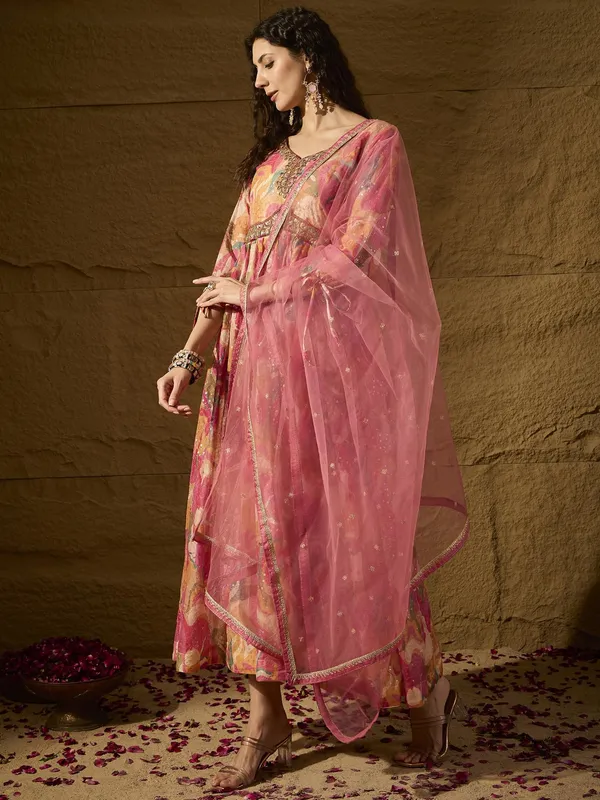 Vivacious_Pink_Abstract_Print_And_Embroidered_Tp_Silk_Anarkali_Gown_With_Net_Dupatta