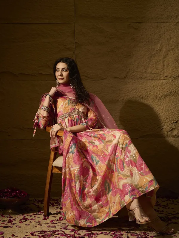 Vivacious_Pink_Abstract_Print_And_Embroidered_Tp_Silk_Anarkali_Gown_With_Net_Dupatta