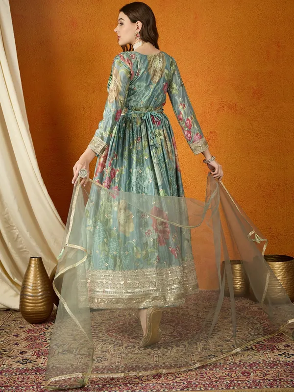 Ethereal_Green_Floral_Printed_And_Embroidered_Chinon_Anarkali_Gown_With_Net_Dupatta
