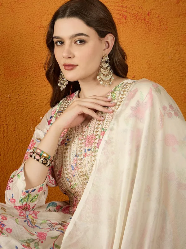 Charming_Floral_Printed_And_Embroidered_Chinon_Kurta_Sharara_Set_With_Dupatta