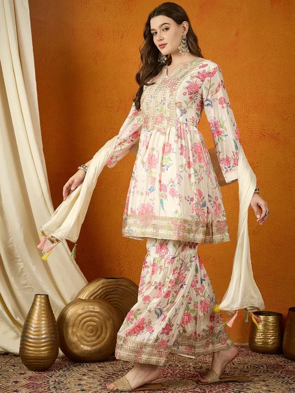 Charming_Floral_Printed_And_Embroidered_Chinon_Kurta_Sharara_Set_With_Dupatta