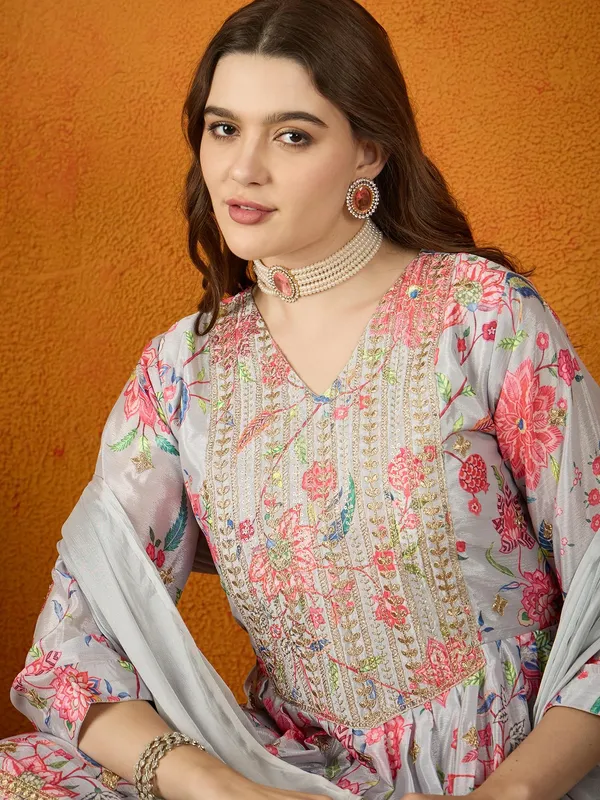 Charming_Floral_Printed_And_Embroidered_Chinon_Kurta_Sharara_Set_With_Dupatta