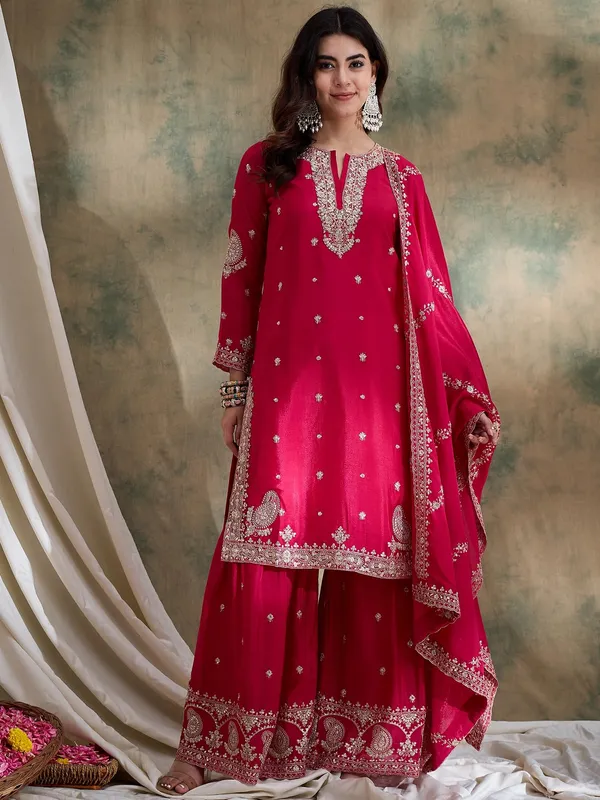 Alluring_Embroidered_Chinon_Kurta_Sharara_Set_With_Dupatta