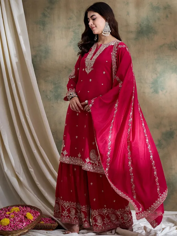 Alluring_Embroidered_Chinon_Kurta_Sharara_Set_With_Dupatta