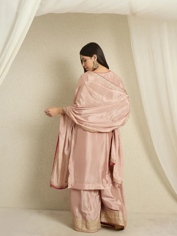Sublime_Peach_Embroidered_Chinon_Kurta_Palazzo_Set_With_Dupatta