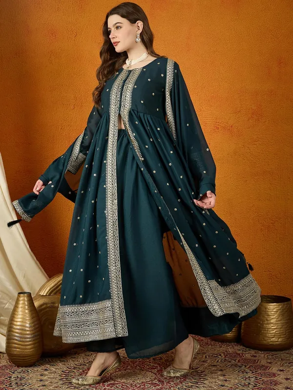 Majestic_Rama_Embroidered_Georgette_Flared_Kurta_Palazzo_Set_With_Dupatta