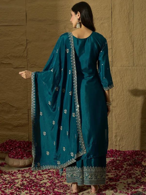 Opulent_Rama_Embroidered_Chinon_Straight_Kurta_Palazzo_Set_With_Dupatta