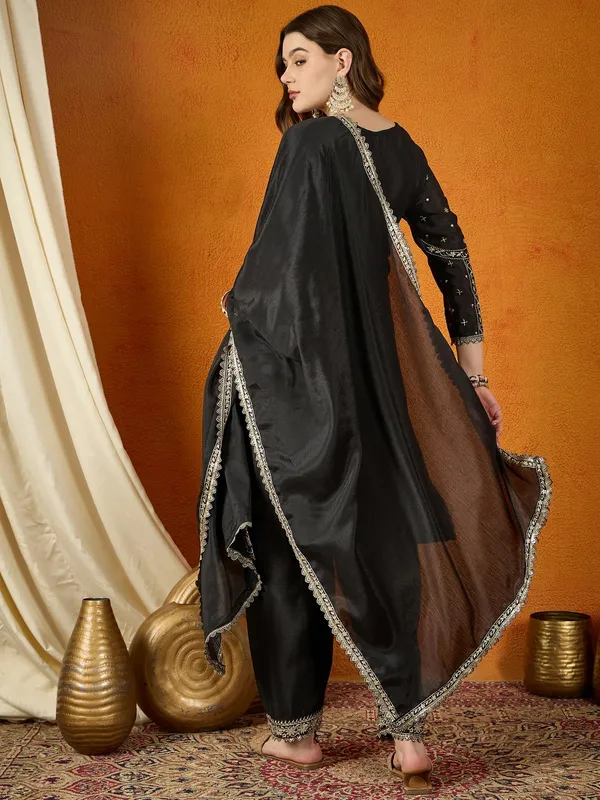 Midnight_Black_Embroidered_Chinon_Straight_Kurta_Palazzo_Set_With_Dupatta