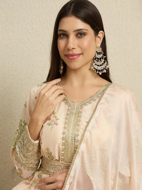 Ethereal_Peach_Embroidered_Chinon_Anarkali_Kurta_Pant_Set_With_Dupatta