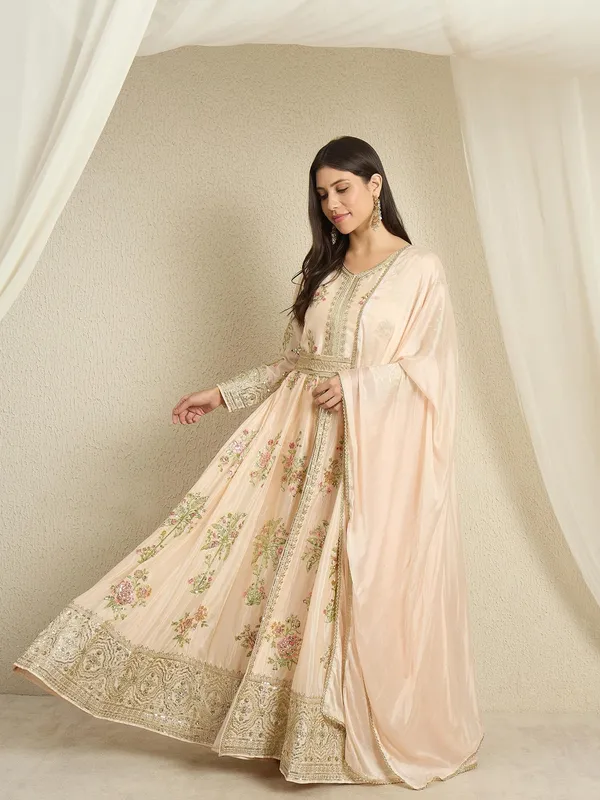 Ethereal_Peach_Embroidered_Chinon_Anarkali_Kurta_Pant_Set_With_Dupatta