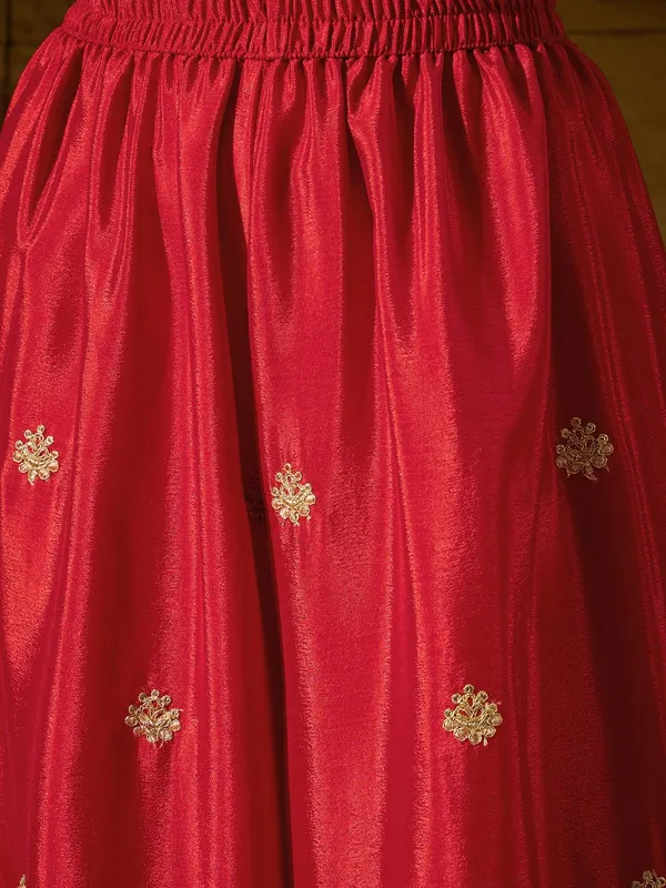 Radiant_Red_Chinon_Embroidered_Kurta_Palazzo_Set