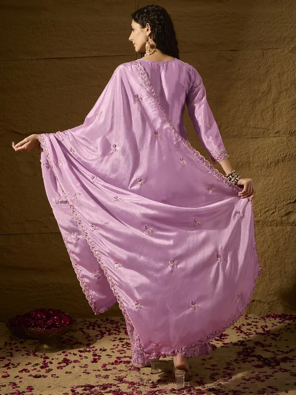 Dainty_Light_Pink_Embroidered_Chinon_Kurta_Palazzo_Set_With_Dupatta