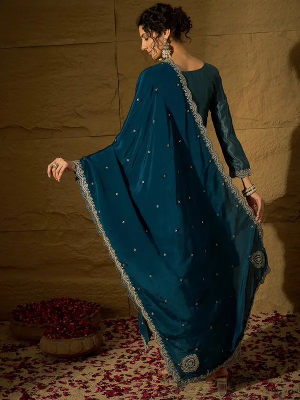 Imperial_Blue_Embroidered_Chinon_Straight_Kurta_Palazzo_Set_With_Dupatta