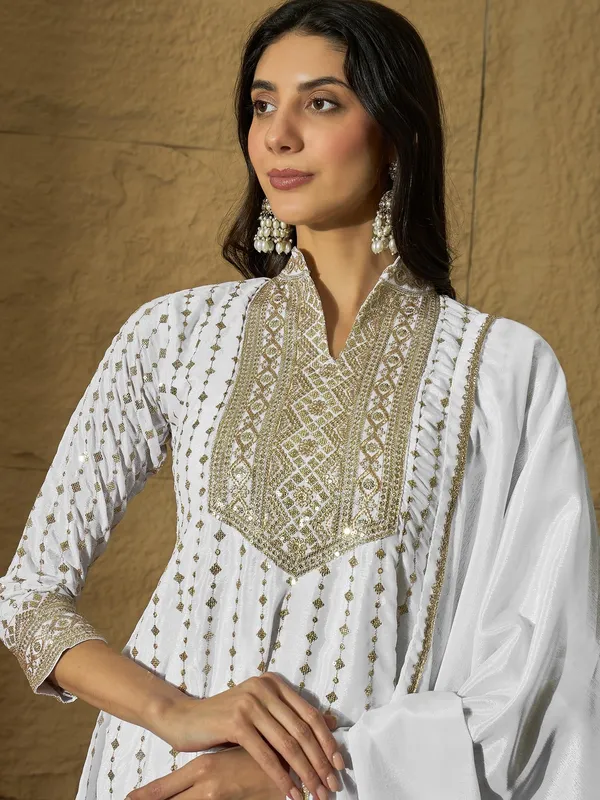 Exquisite_White_Chinon_Embroidered_Kurta_Sharara_Set