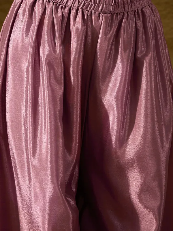 Purple_Embroidered_Flared_Kurta_Palazzo_Set_With_Collar_Neck
