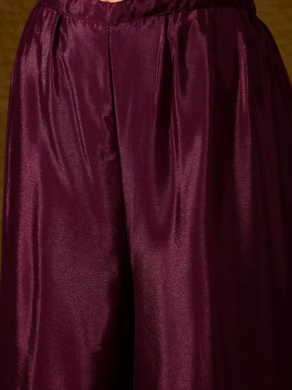 Mesmerizing_Purple_Embroidered_Chinon_Flared_Kurta_Palazzo_Set_With_Dupatta