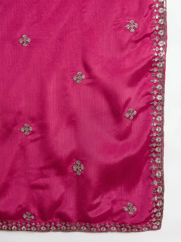 Magnificent_Maroon_Embroidered_Chinon_A-Line_Gown_With_Dupatta