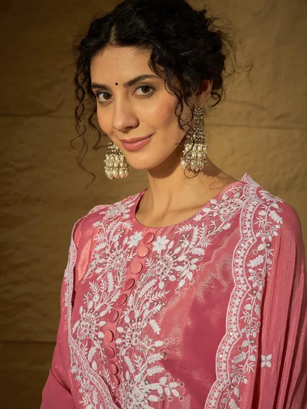 Radiant_Light_Pink_Embroidered_Chinon_Kurta_Sharara_Set_With_Dupatta