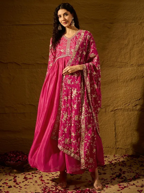 Vivid_Embroidered_Chinon_Anarkali_Gown_With_Dupatta