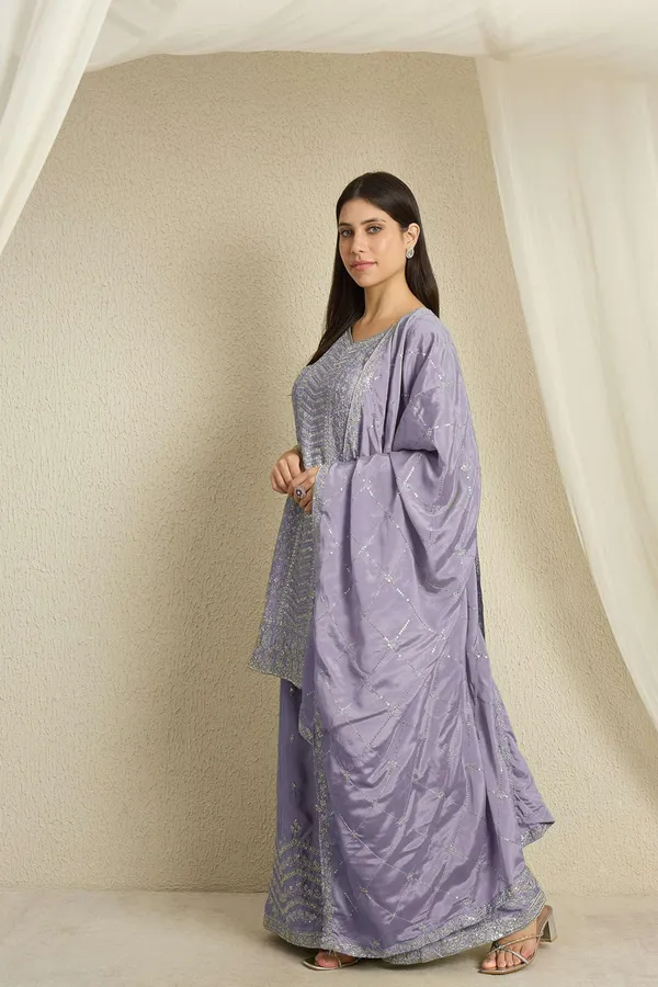 Shimmering_Embroidered_Chinon_Short_Kurta_Palazzo_Set_With_Dupatta