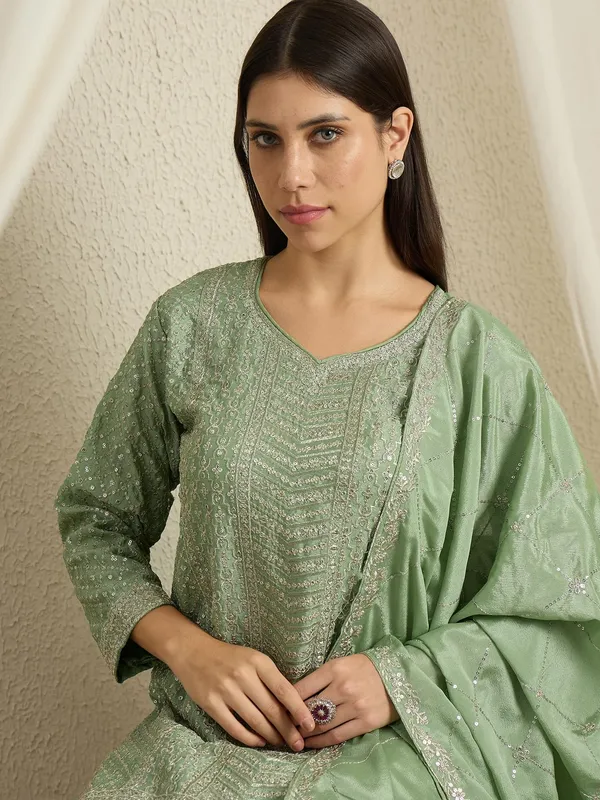 Shimmering_Embroidered_Chinon_Short_Kurta_Palazzo_Set_With_Dupatta