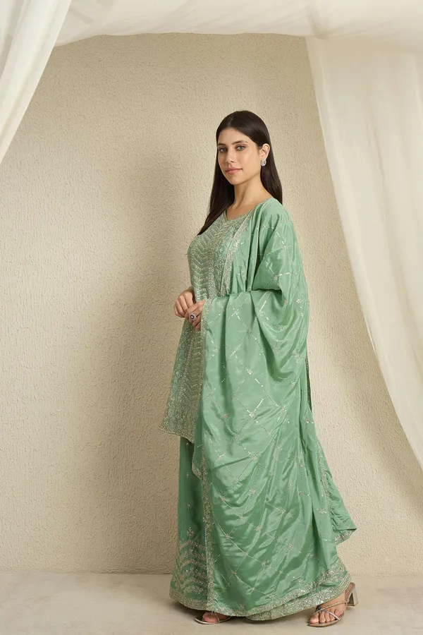 Shimmering_Embroidered_Chinon_Short_Kurta_Palazzo_Set_With_Dupatta