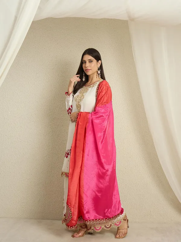 Pristine_Off_White_Embroidered_Chinon_Straight_Kurta_Palazzo_Set_With_Dupatta