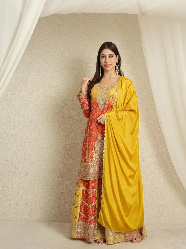 Ombre_Chinon_Embroidered_Kurta_Palazzo_Set