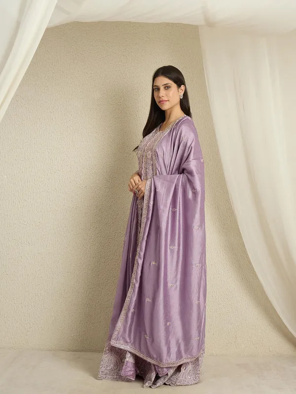 Luminous_Light_Purple_Embroidered_Vichitra_Silk_Anarkali_Palazzo_Set