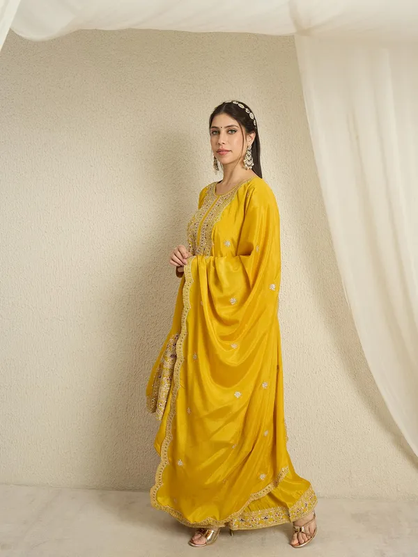 Elegant_Yellow_Chinon_Embroidered_Anarkali_Kurta_Palazzo_Set