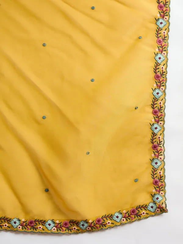 Mustard_Yellow_Organza_Floral_Embroidered_Kurta_Palazzo_Set