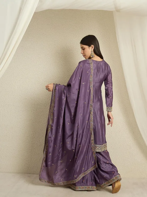Embroidered_A-Line_Kurta_Palazzo_Set_With_Dupatta