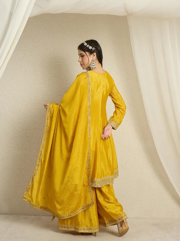 Embroidered_A-Line_Kurta_Palazzo_Set_With_Dupatta