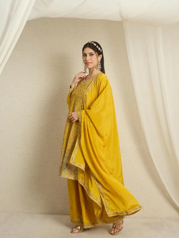 Embroidered_A-Line_Kurta_Palazzo_Set_With_Dupatta