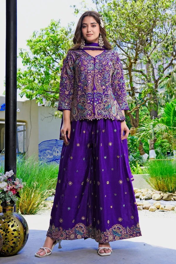 Elegant_Emerald_Embroidered_Kurta_Palazzo_Set