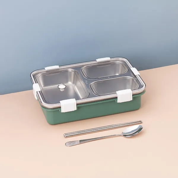 900_Ml_Stainless_Steel_Compartment_Lunch_Box_With_Spoon