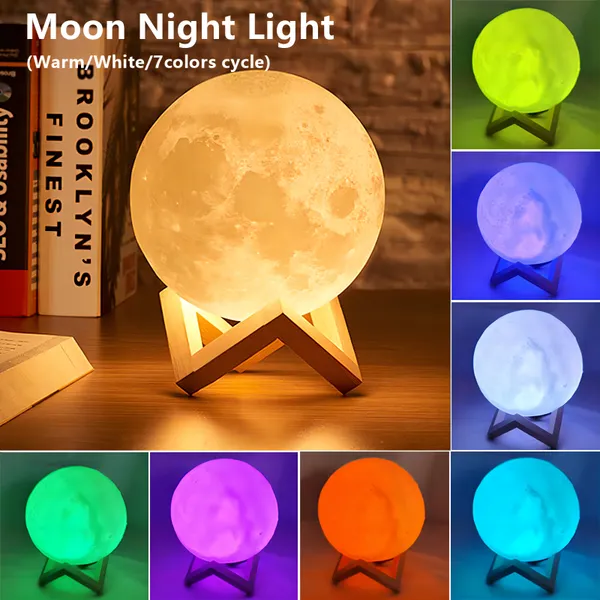 3D_Print_LED_Moon_Night_Light_With_Wooden_Stand