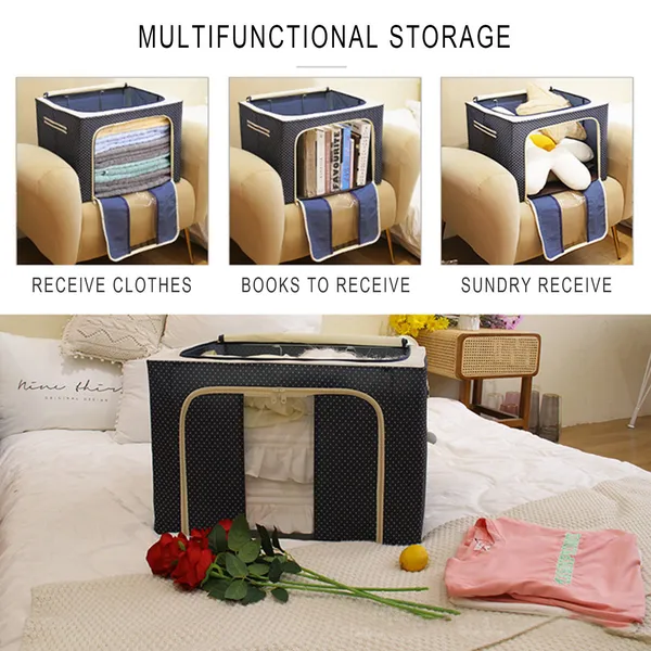 Fabric_Polka_Dot_Clothing_Storage_Organizer