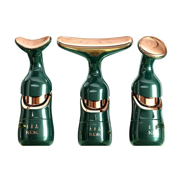 KDK_Green_Facial_Beauty_Massager_With_Three_Interchangeable_Heads