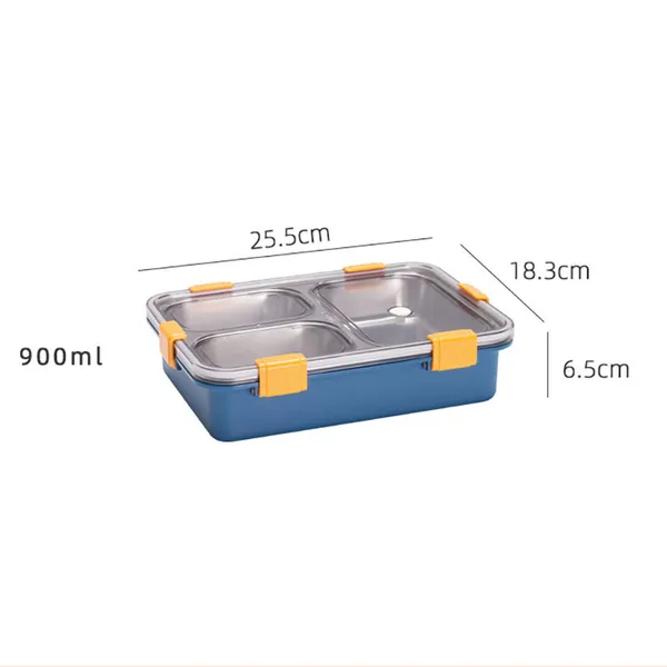 900_Ml_Stainless_Steel_Compartment_Lunch_Box_With_Spoon