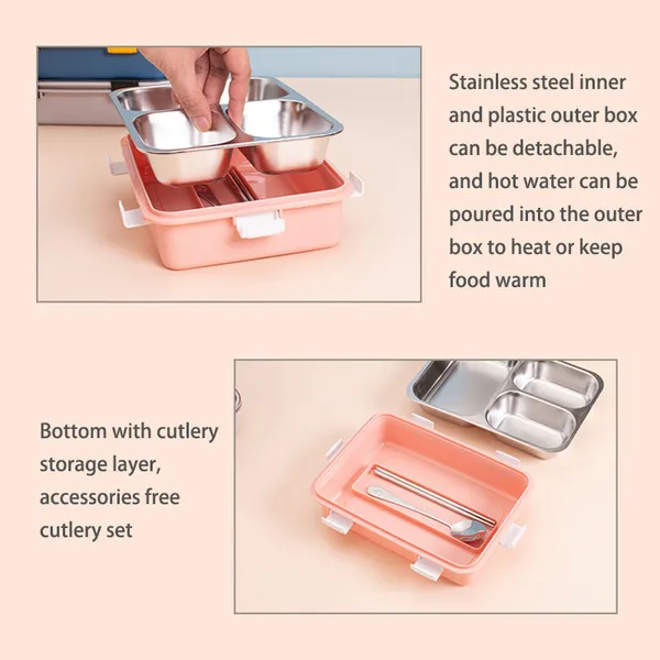 900_Ml_Stainless_Steel_Compartment_Lunch_Box_With_Spoon
