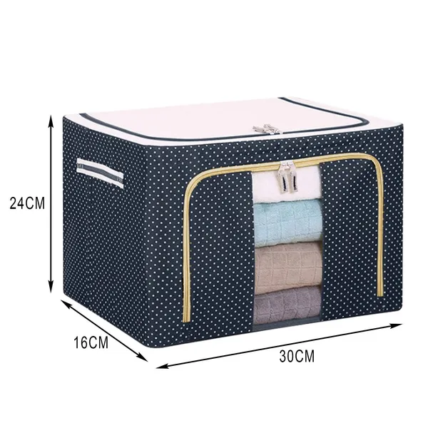 Fabric_Polka_Dot_Clothing_Storage_Organizer