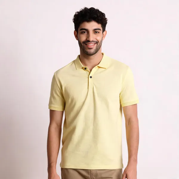 Sunrise_Yellow_Recycled_Cotton_Regular_Fit_Polo_T-Shirt_For_Men