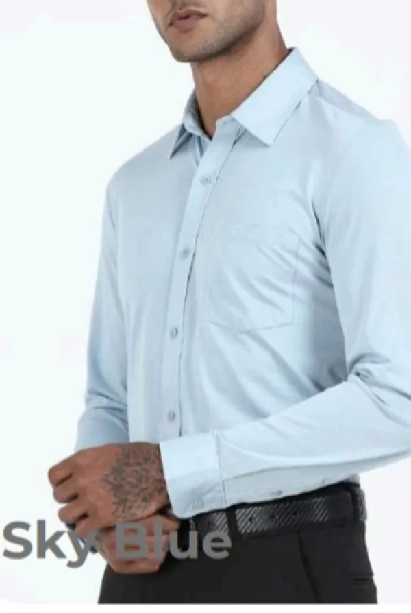 Sky_Blue_Wrinkle_Free_Polyester__Formal_Shirt_For_Men