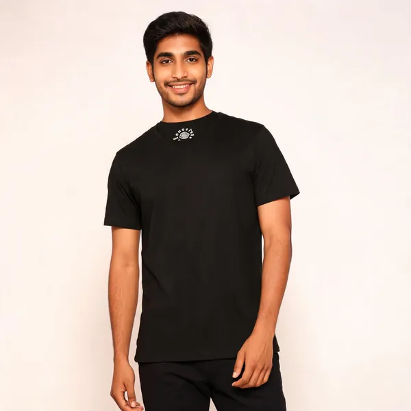 Black_Pure_Cotton_Regular_Fit_Round_Neck_T-Shirt_For_Men