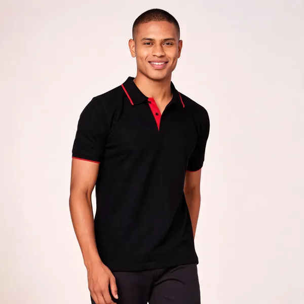 Black_Recycled_Cotton_Classic_Polo_T-Shirt_For_Men