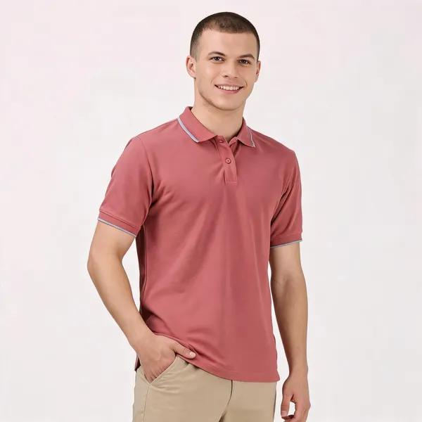 Mauve_Cotton_Polo_T-Shirt_For_Men