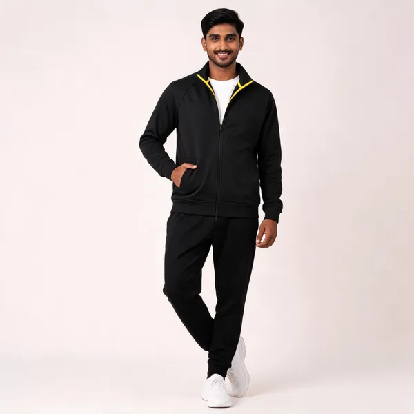 Black_Polyester_Zip_Front_Track_Jacket_For_Men