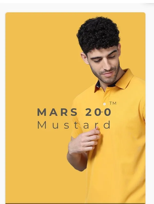Mustard_Polyester__Polo_Shirt_For_Men